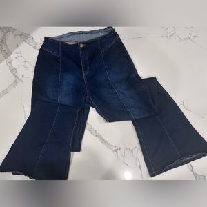 Fashion Nova Dark Wash Bell Bottom Size 16